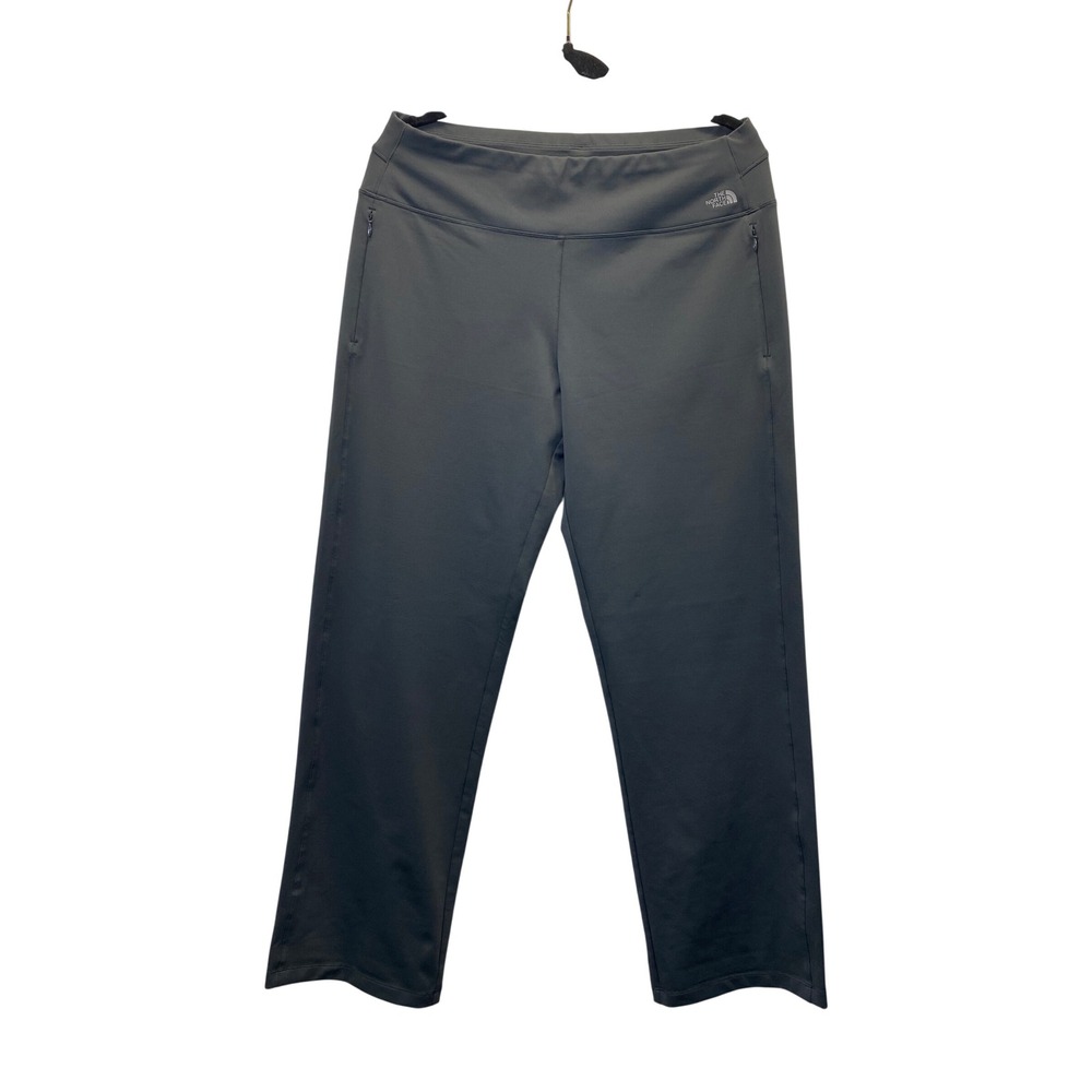 The North Face Pants Women L Gray Straight Leg Active Hiking Stretch Wide Elasti